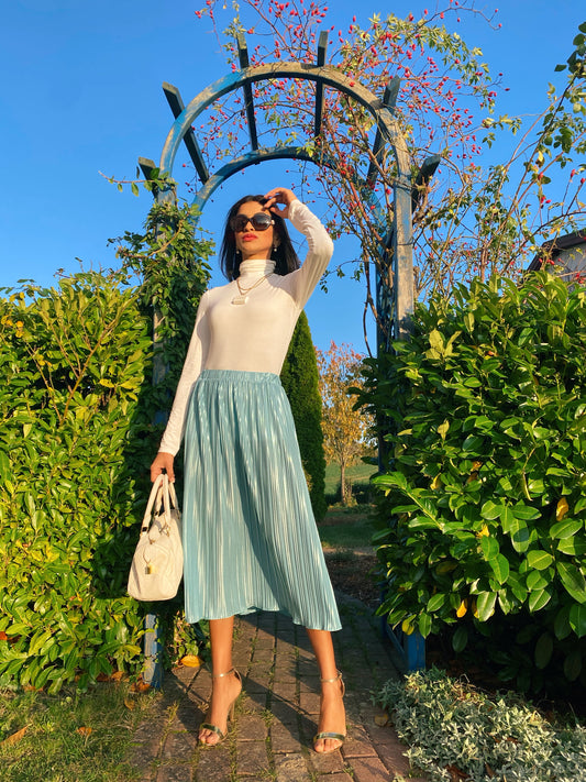 Midi Rock Sustainable Fabric Aqua
